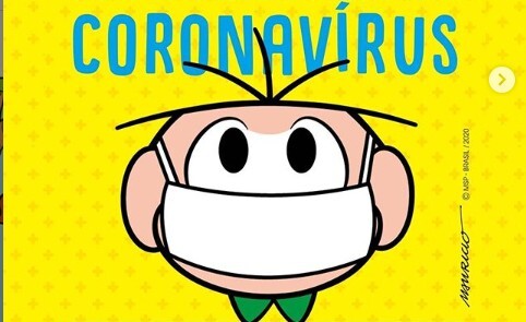 Cartilha elaborada pelo estúdio Maurício de Sousa ensina hábitos de higiene e de prevenção contra o novo coronavírus