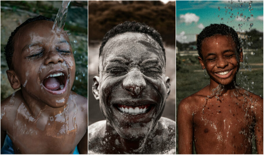 O fotógrafo decidiu retratar pessoas negras sorrindo