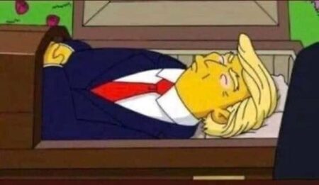 Donald Trump, na série Os Simpson, morto