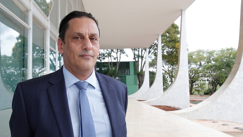O advogado de Flávio Bolsonaro, Frederick Wassef no Palácio do Planalto