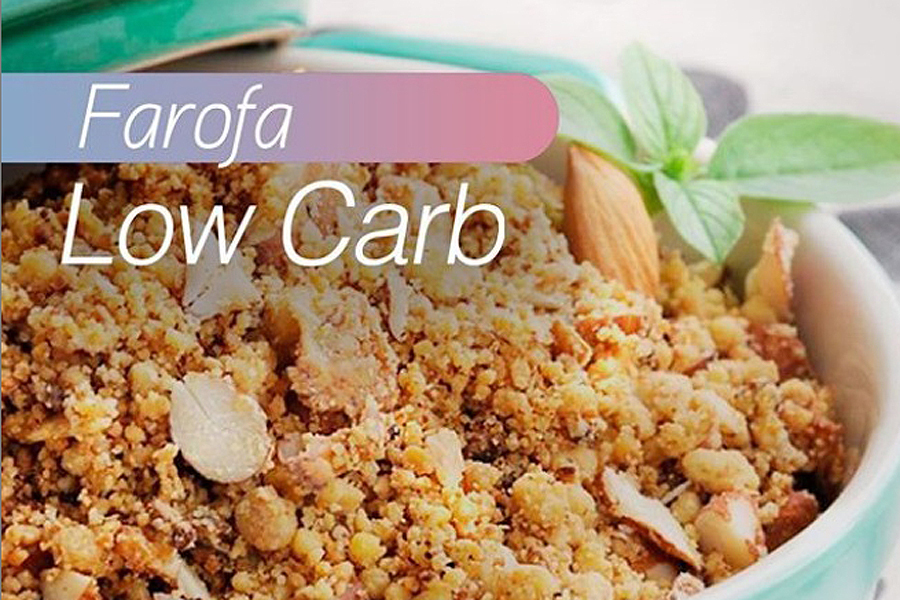 Farofa low carb com ingredientes bem saudáveis