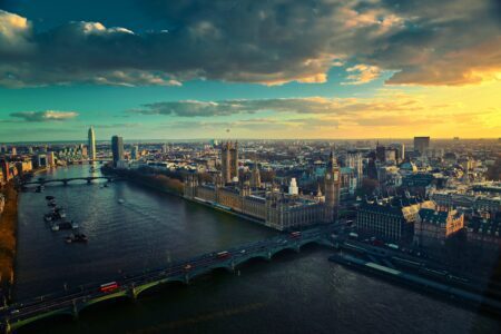 Vista de Londres, na Inglaterra