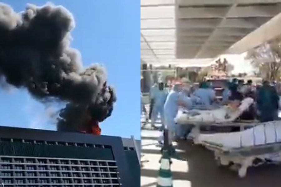 Chamas se espalharam e fumaça tomou conta do hospital