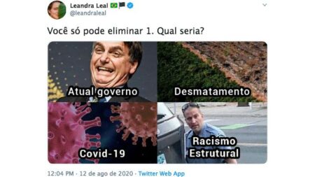 Leandra Leal faz post irônico contra Bolsonaro e apaga após críticas