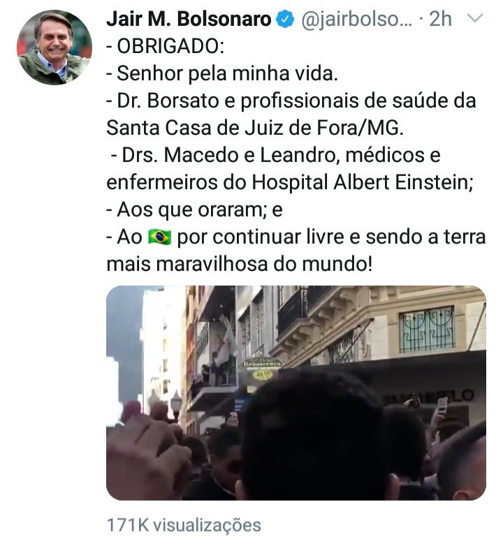Perfil de secretário da Cultura faz postagem como se fosse Bolsonaro