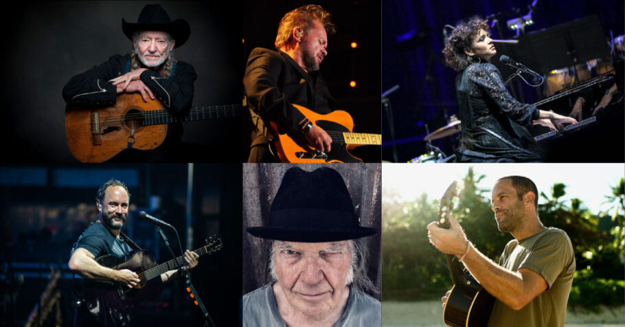 Willie Nelson, Dave Matthews, John Mellencamp, Neil Young, Norah Jones e Jack Johnson fazem aquela sonzeira neste fim de semana!