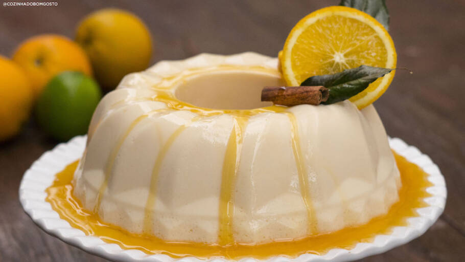 Pudim de Laranja: sem ovo e sem forno