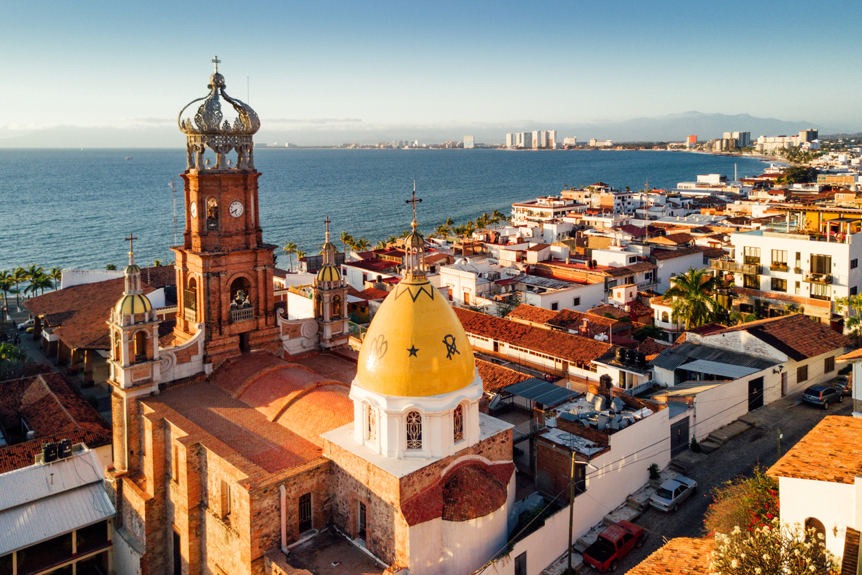 Vista panorâmica da cidade de Puerto Vallarta, no México