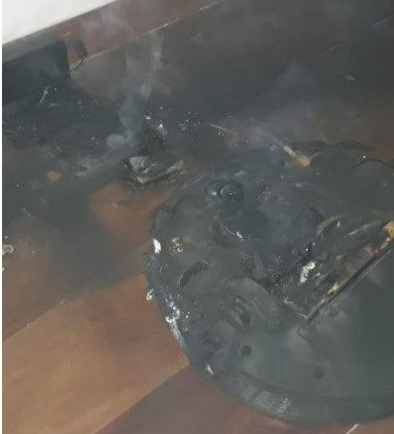 Um robô aspirador de pó explodiu e pegou fogo em BH