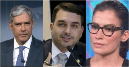 Flávio Bolsonaro vai à Justiça censurar Bonner e Renata Vaconcellos