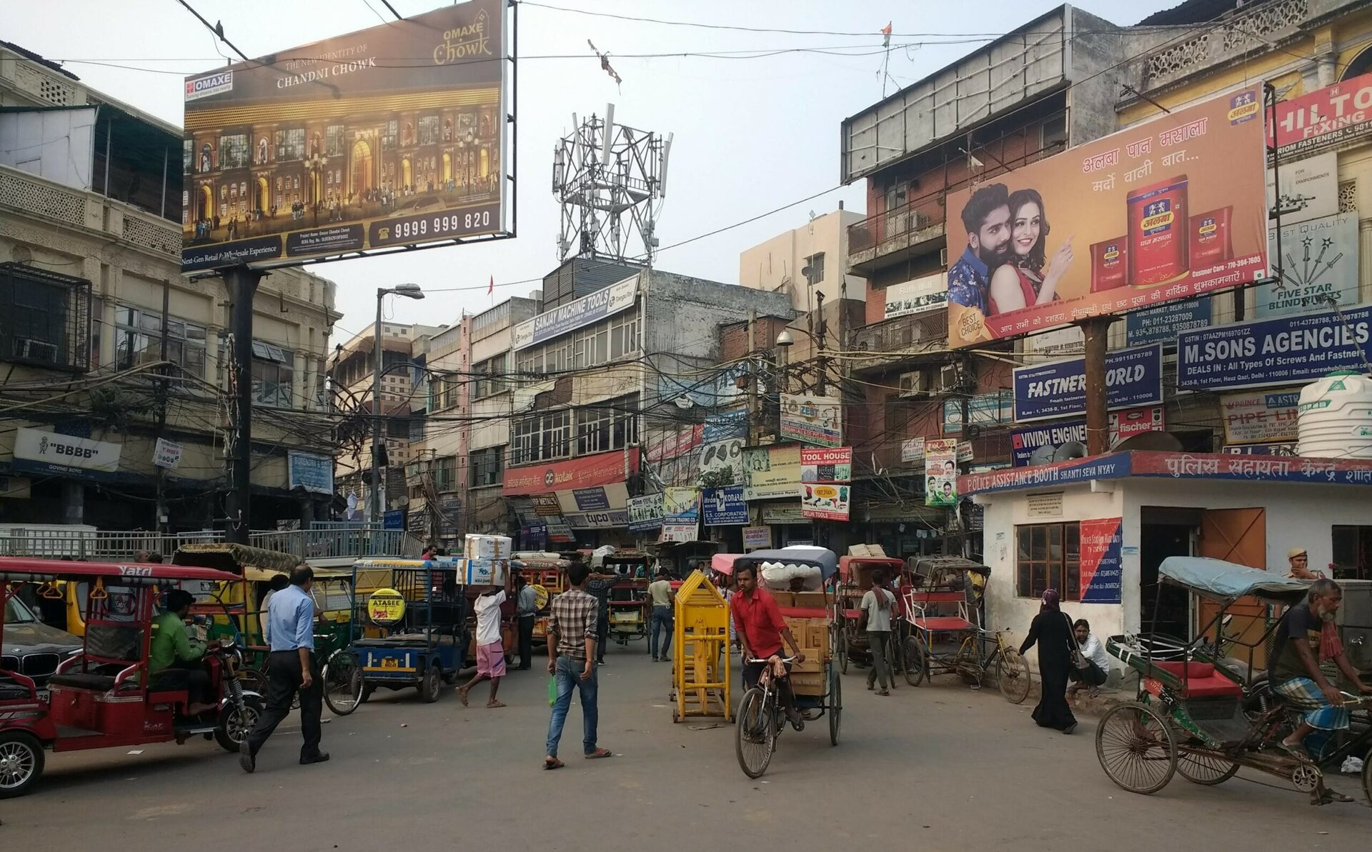 Centro velho em Nova Délhi, Índia