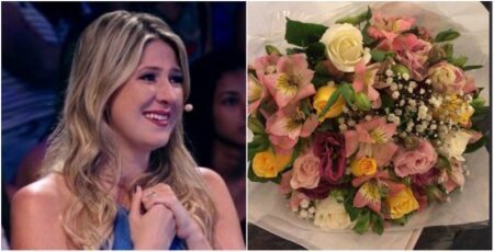 Após repercussão do caso Melhem, Dani Calabresa recebe flores em casa