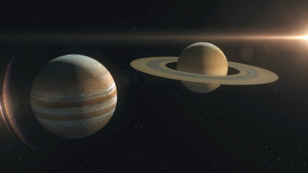 Saturno e Júpiter vão ficar alinhados e fenômeno poderá ser visto a olho nu