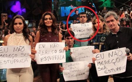 Melhem é exposto por internautas com foto em campanha antiestupro