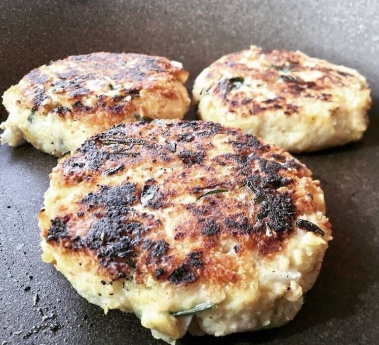 hambúrguer de grão-de-bico