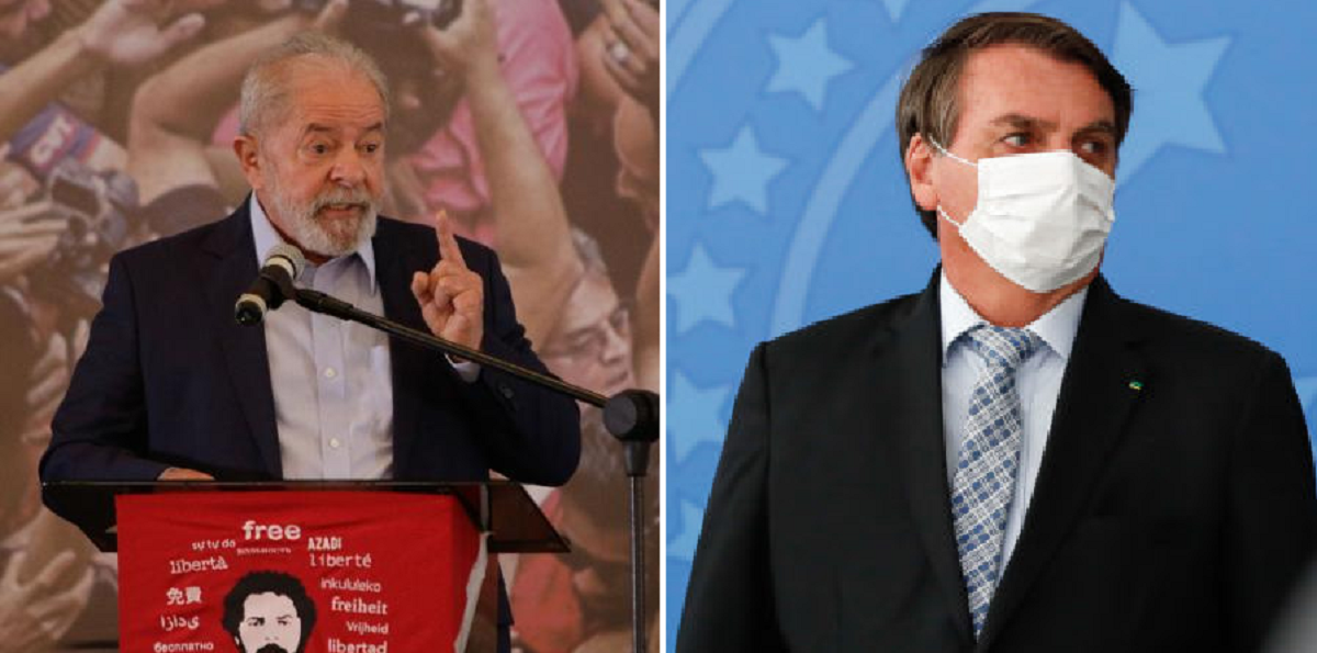 Após discurso de Lula, Bolsonaro aparece de máscara e defende vacina