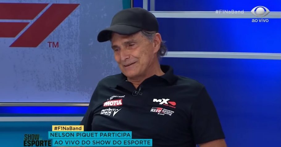 Piquet parabenizou a emissora por começar a transmissão da Fórmula 1 e aproveitou para ofender a Rede Globo