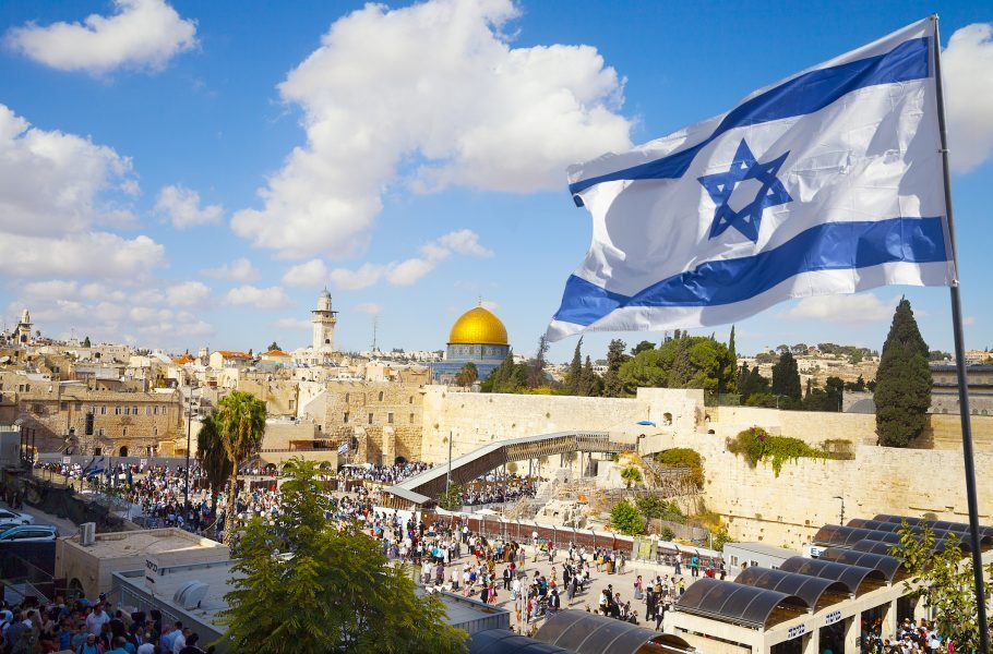 Vista do Muro das Lamentações, na cidade velha de Jerusalém