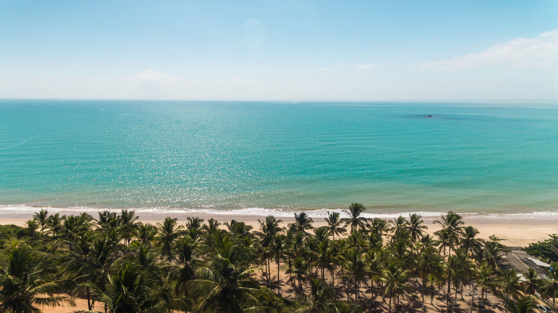 Vista da praia do Farol, em Prado, no sul da Bahia