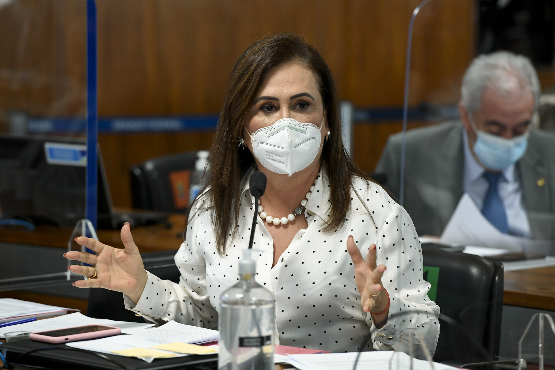 A senadora Kátia Abreu (PP-TO) na CPI da Covid
