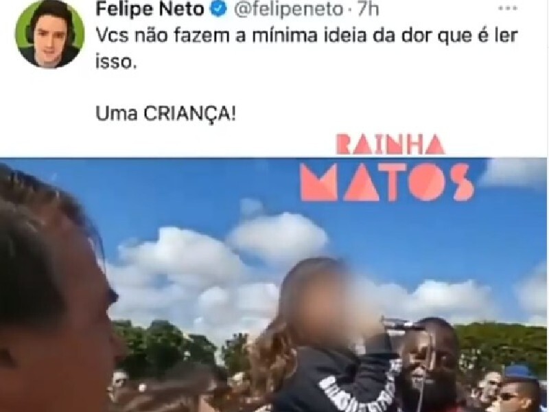  Sem máscaras, bolsonaristas foram ao delírio com fala de menina com ataque a Felipe Neto
