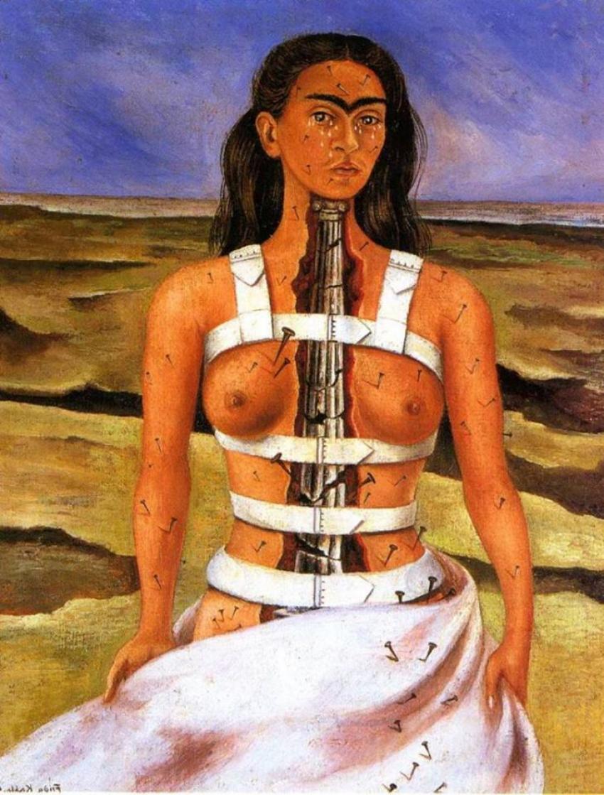 “A Coluna Partida”, de 1944, é um dos quadros mais famosos de Frida Kahlo