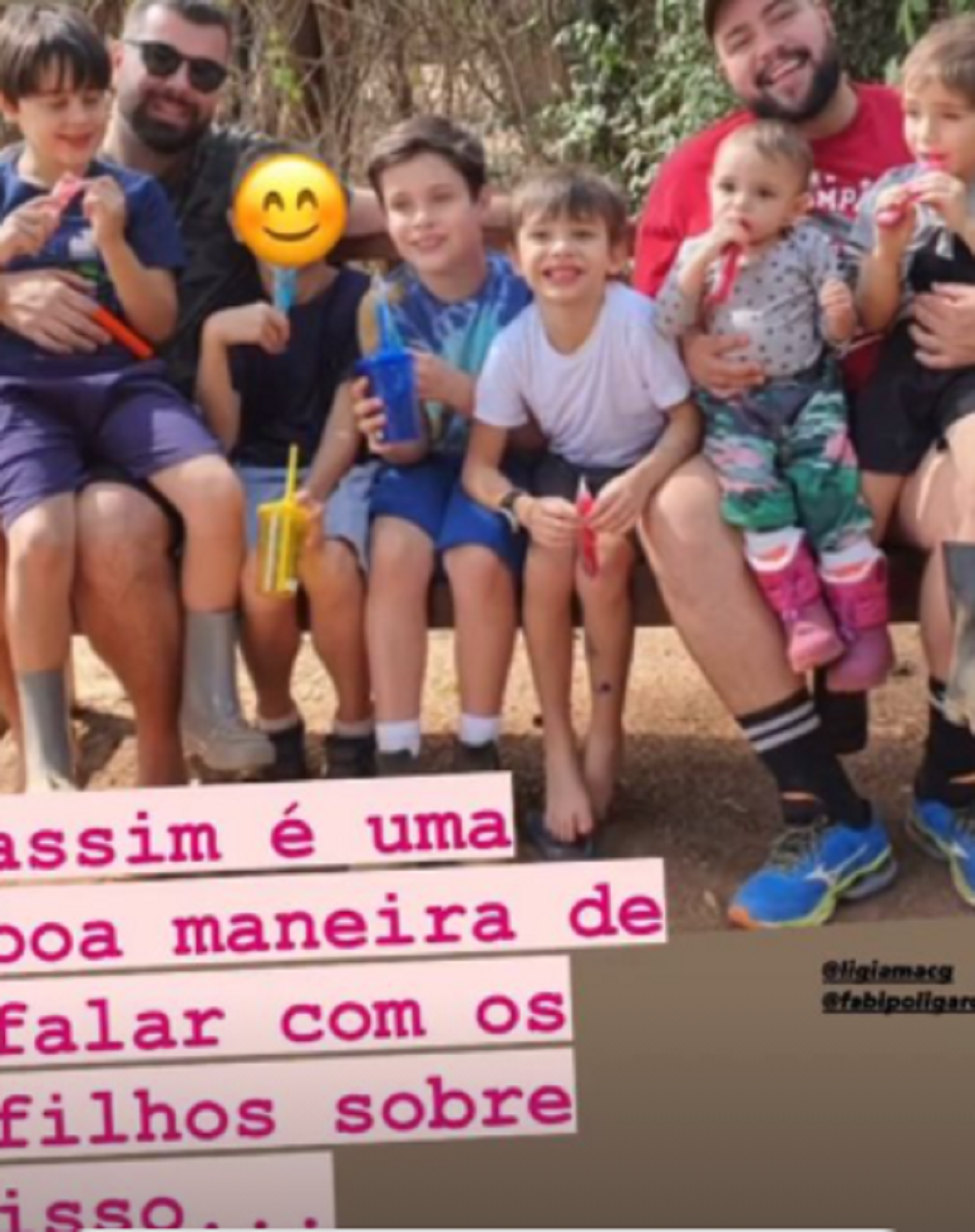 Postagem feita por Cintia Abravanel no Instagram em apoio ao filho