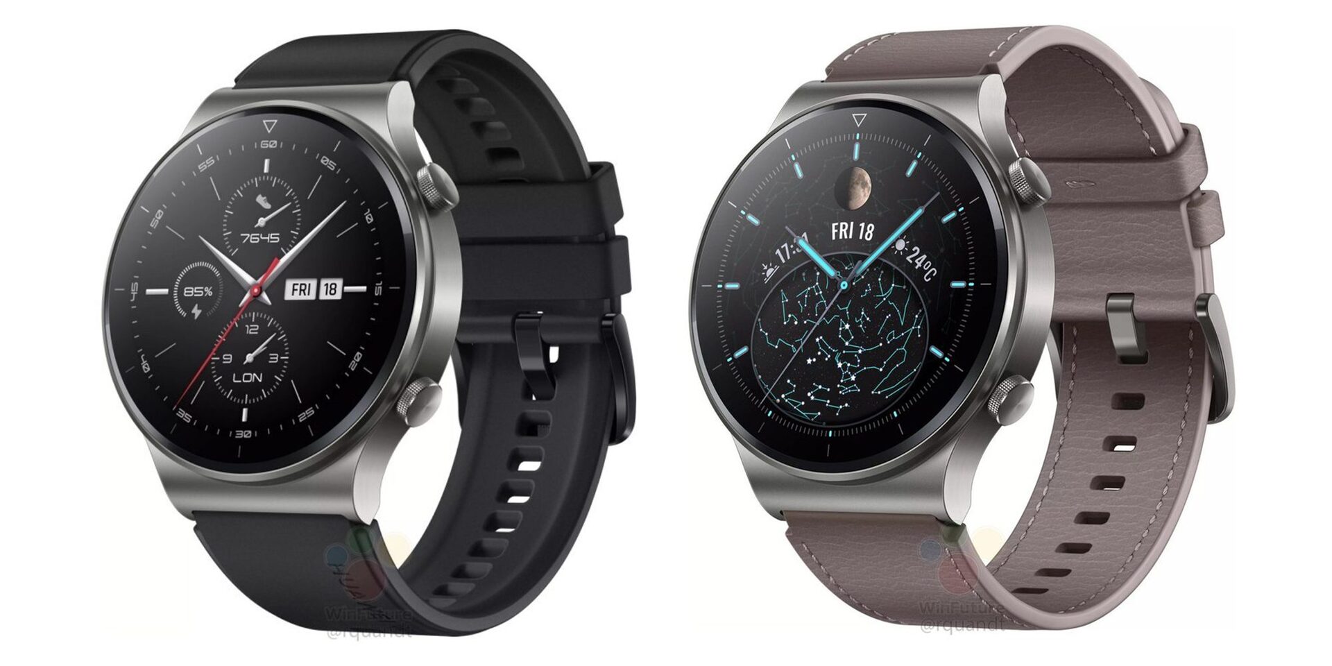 Huawei Watch GT 2 Pro – R$ 1.165,63 (modelo preto da versão global)