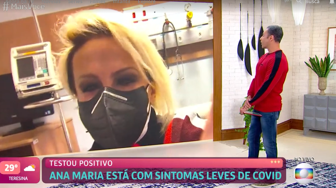 Ana Maria Braga entra ao vivo do hospital para contar sobre seu diagnóstico positivo para covid