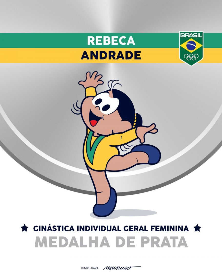 Após criticas, ‘Turma da Mônica’ refaz homenagem a ginasta Rebeca Andrade