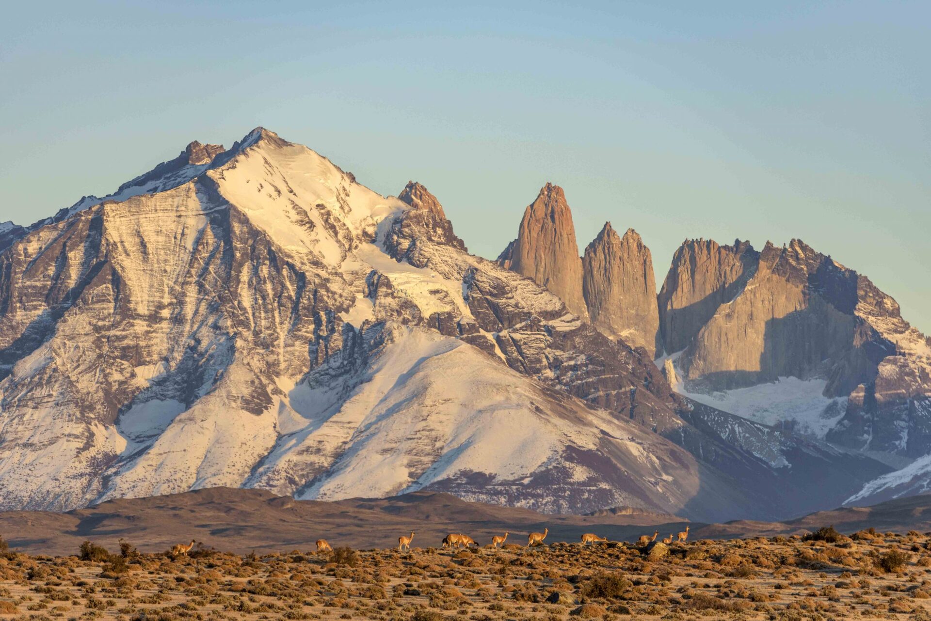 A bela paisagem do Parque Nacional Torres del Paine, Patagônia chilena