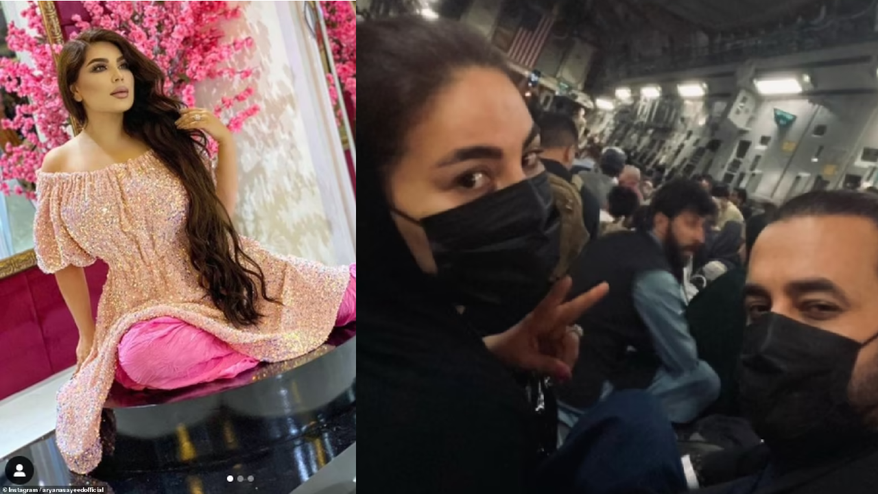 Estrela pop afegã Aryana Sayeed mostrou fuga do país em avião de carga americano