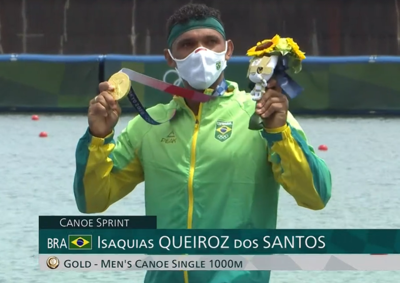 Isaquías Queiroz ganhou ouro na canoagem, categoria C1 1.000m