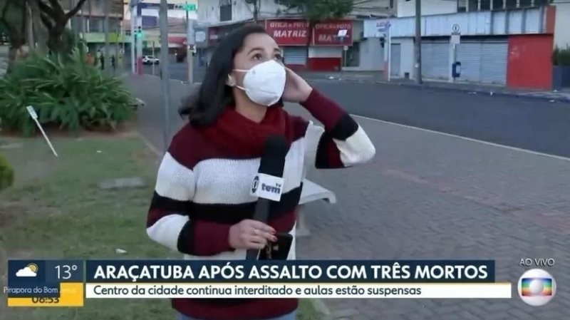 Repórter da Globo presencia explosão em Araçatuba ao vivo e se assusta