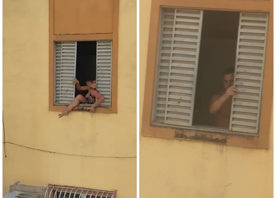 Mulher grávida tenta pular da janela para escapar de marido agressor