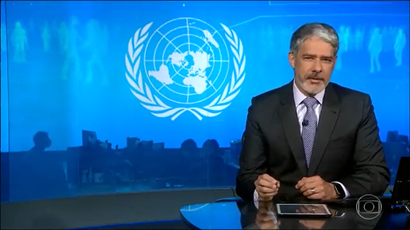 No Jornal Nacional, Bonner critica discurso de Bolsonaro na ONU