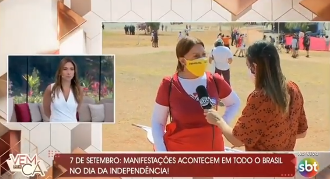 Reação de Patrícia Abravanel a um “fora Bolsonaro genocida” ao vivo no SBT viraliza nas redes sociais