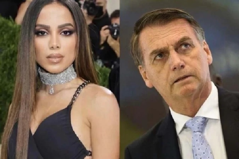 Anitta mete os dois pés no peito após Bolsonaro mandar indireta à ela