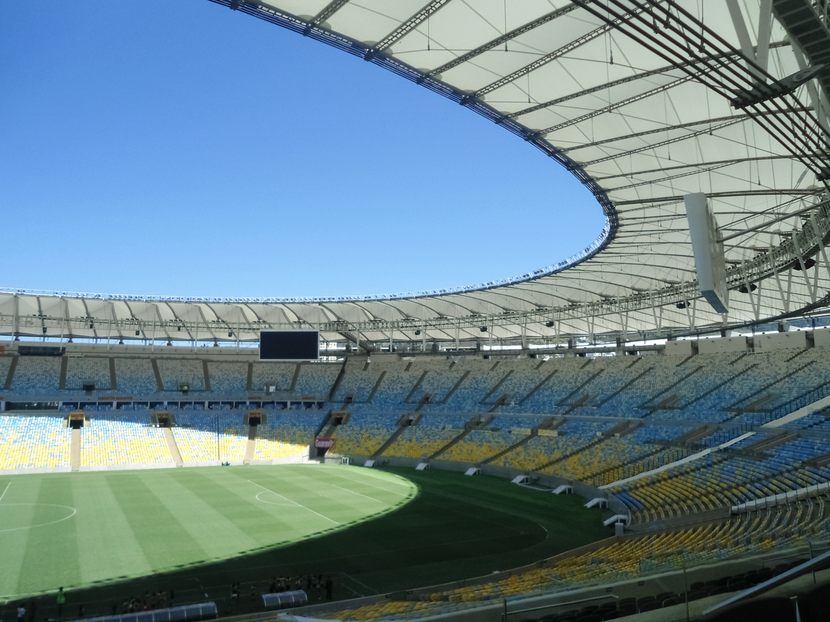 Considerado o Templo do Futebol, o Maracanã já recebeu duas finais de Copa do Mundo: em 1950 e 2014 – iStock/Getty Images