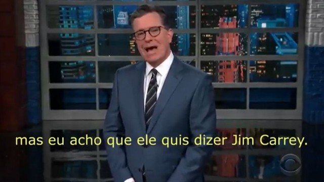  O apresentador Stephen Colbert, do programa “The Late Show”, na CBS, debochou do presidente Bolsonaro