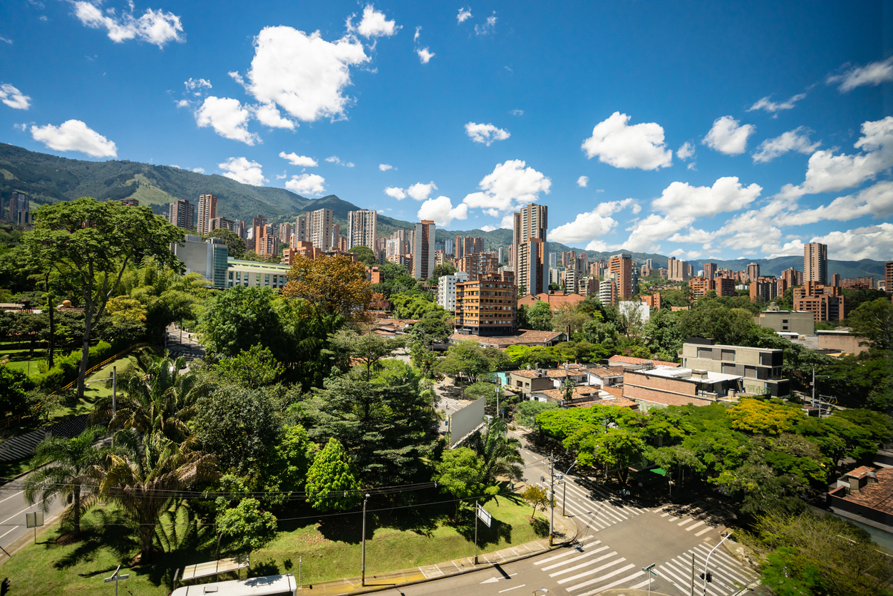 Vista panorâmica da cidade de Medellín, na Colômbia