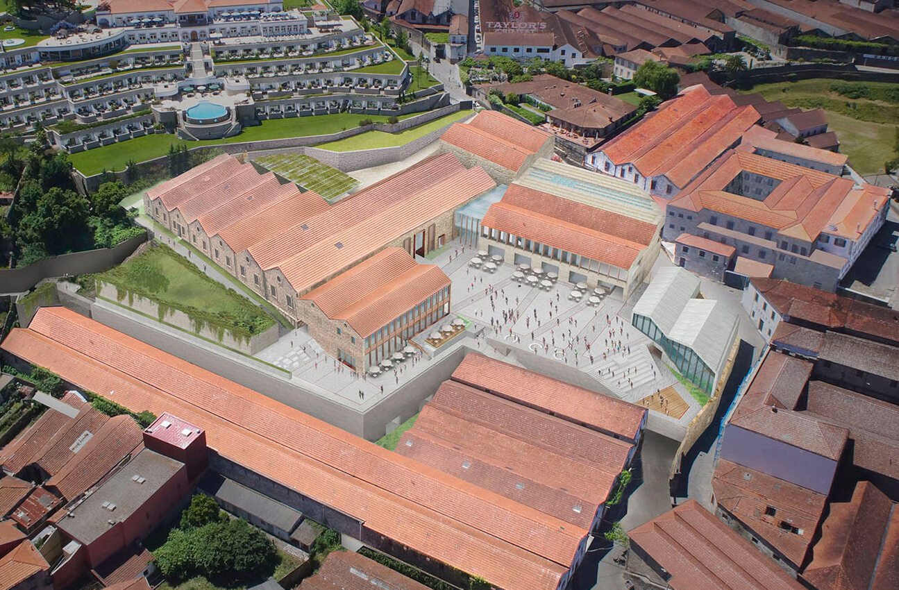 Imagem do WOW Porto, complexo gastronômico e cultural dedicado ao vinho