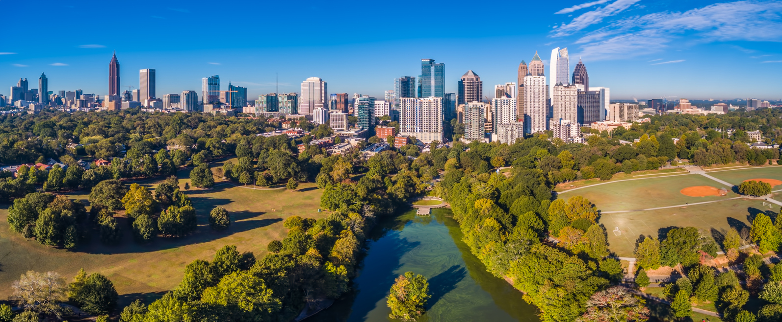 Vista panorâmica do skyline de Atlanta, capital da Geórgia (EUA)