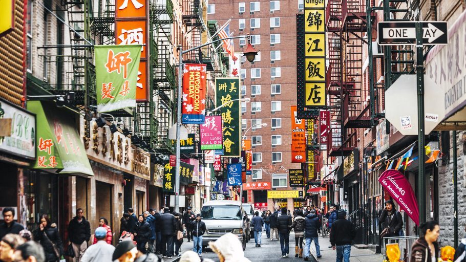 Ruas de Chinatown em Nova York