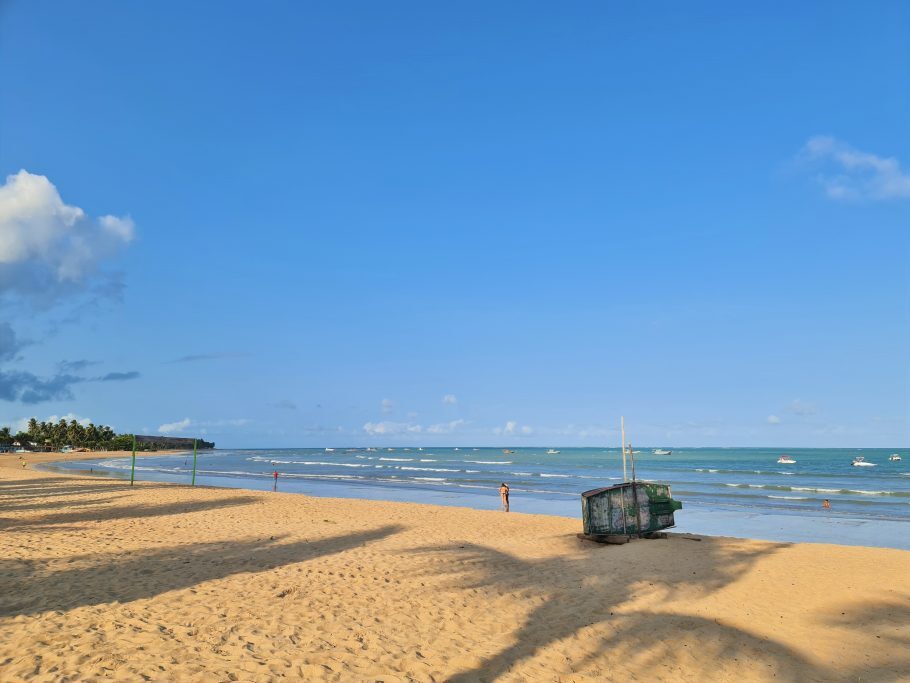 Praia em Japaratinga, em Alagoas