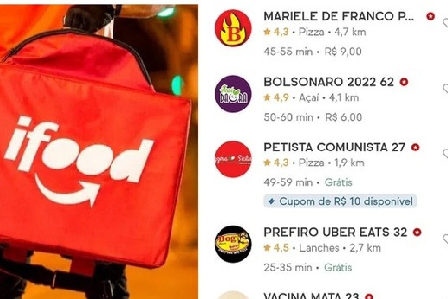 IFood é Multado Por Mensagens Pró-Bolsonaro Em Nomes De Restaurantes