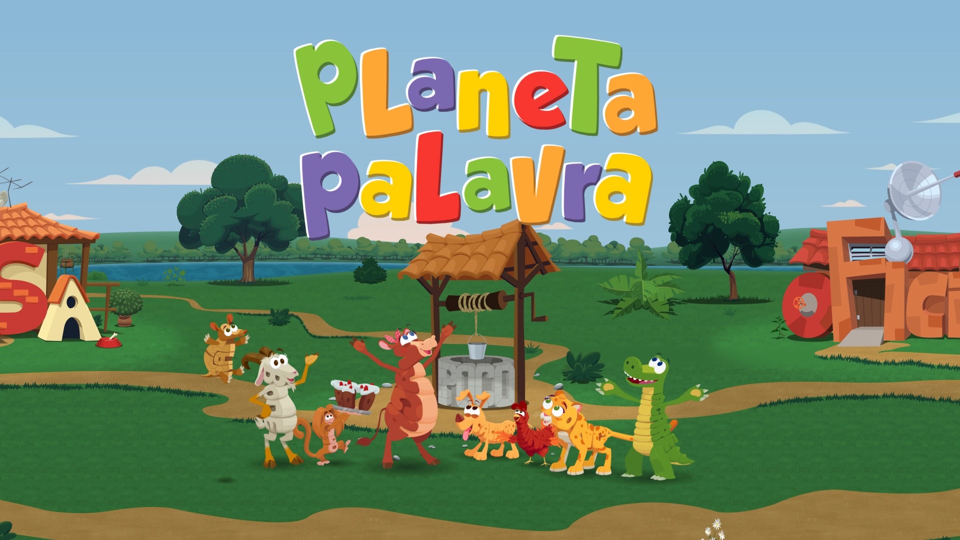 A série educativa "Planeta Palavra" é baseada no premiado programa norte-americano "WordWorld"