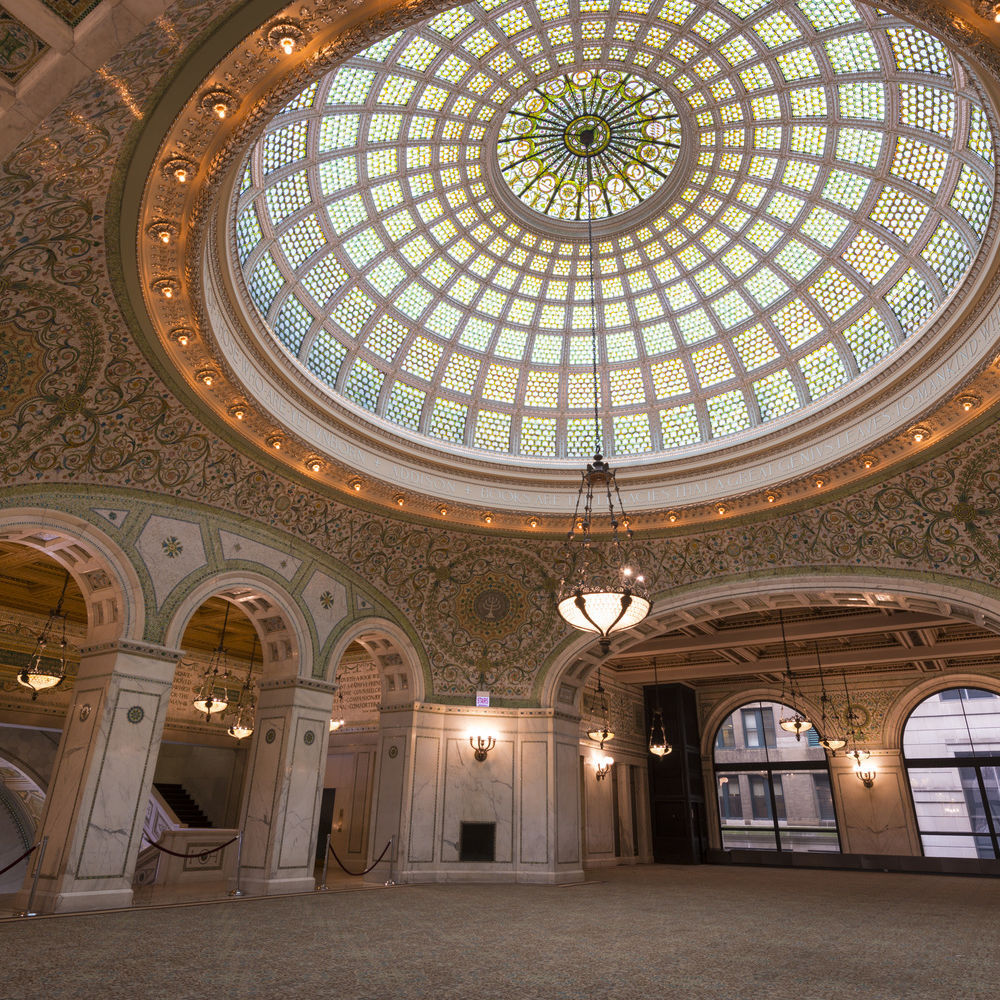  Chicago tem a maior cúpula de cristal Tiffany do mundo