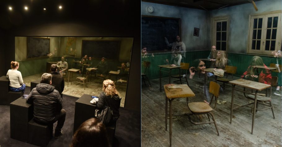 Em “Classroom” você vê sua imagem refletida como se fosse um fantasma