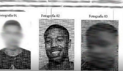 foto do ator Michael B. Jordan está em um catálogo para reconhecimento de suspeitos